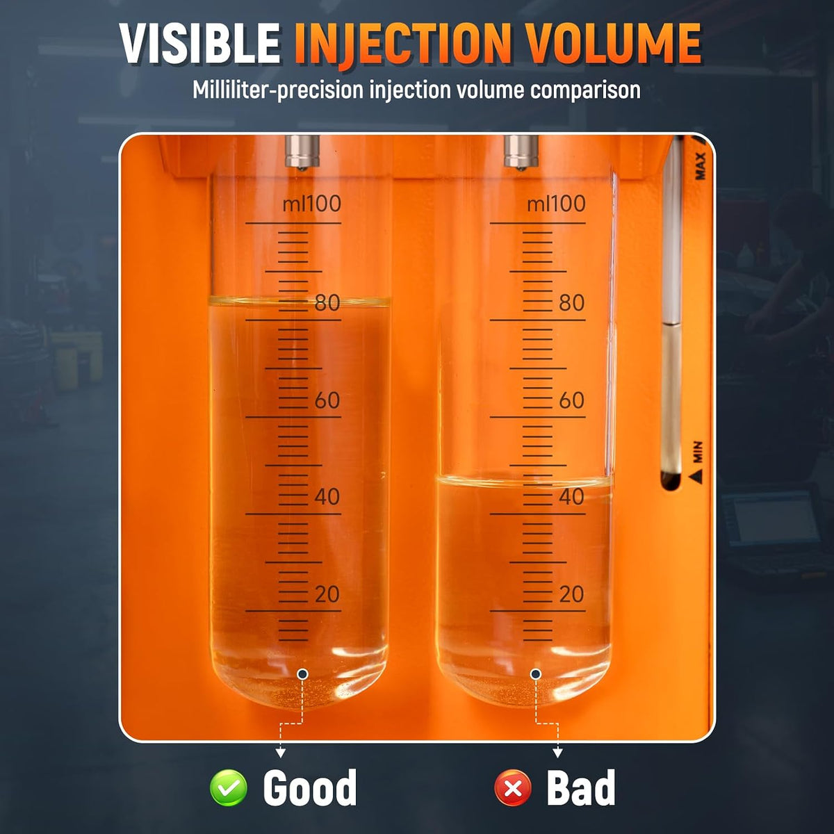 FOXWELL JT200 Fuel Injector Tester Cleaner - Visualize Spray Pattern & Flow