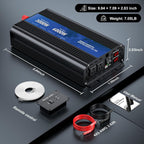 3000W Power Inverter 12V DC to 110V/120V AC Converter, 6000W Peak RV Use