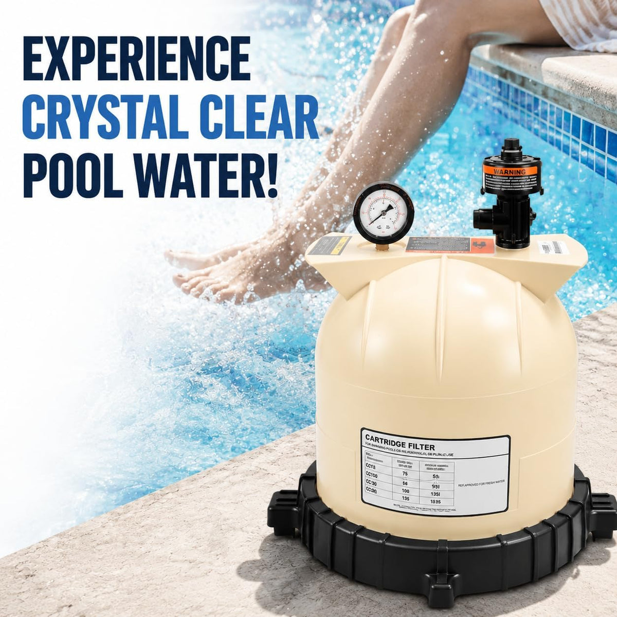 Pool Filter Lid Kit Compatible with Pentair Clean & Clear CC75, CC150 CC200