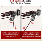 Truck Cap Hoist System for Garage Ceiling, Smart 4-Point Self-Leveling Garage Hoist with 8:1 Pulley Lift System, Easy One-Person Overhead Garage