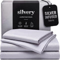 Silvery Silver Infused Bed Sheets Set - Ultra-Soft Temperature-Regulating Fabric with Self-Cleaning Technology™ That Stays Fresh 3X Longer for