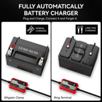 [4-Pack] FOVAL Fully Automatic Trickle Battery Charger, 1000mA 12V Smart Car Battery Charger, Battery Maintainer, Float Charger for Motorcycle Car