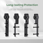 64" Bifold Sliding Barn Door Hardware Track Kit,Side Mounted Black J Shape Roller,Smoothly and Quietly,Assembly Easy,Fit Four 15" Bi-Folding Doors