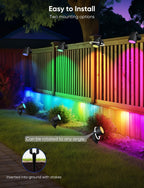 Landscape Lighting, RGBW Spotlights with APP Control,8 Pack