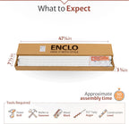 Enclo Huntersville Privacy Screen 2pk, White Vinyl DIY No Dig Kit