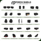 Porch Shield Waterproof Rectangular Patio Table Cover 108 x 60 inch, Black