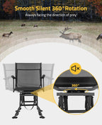 Swivel Hunting Chair for Deer Hunting Blind Chair with Armrest