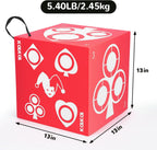 Archery Target, 6 Side Field Point Archery Target Block with Carry Handle, Easy Arrow Removal, Lightweight Poker Foam Archery Targets for Backyard