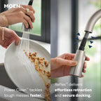 Moen Adler Pulldown Kitchen Faucet, Spot Resist Stainless, 87233SRS
