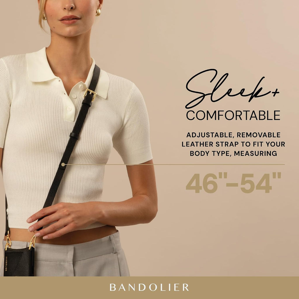 Bandolier Hailey Chrome Leather Crossbody Compatible With iPhone 18 Pro Max
