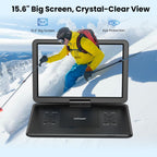 ieGeek 17.5" Portable DVD Player with 15.6" Large HD Swivel Screen, Black