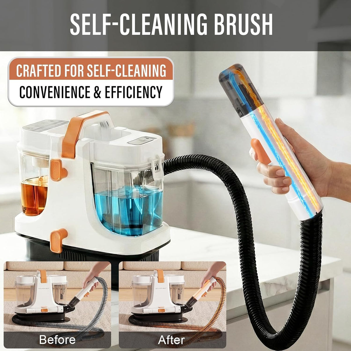 Starrybot Upholstery Cleaner Machine, 18Kpa Pet Stain Extractor