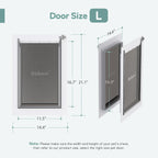 Baboni Dog Door for Door,3-Flap,Metal Frame,Large