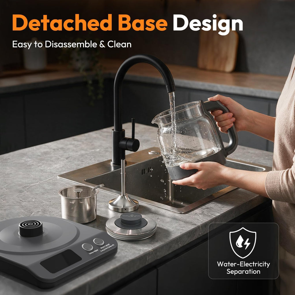 6-Cup Electric Percolator Coffee Pot-3 Custom Brew Modes