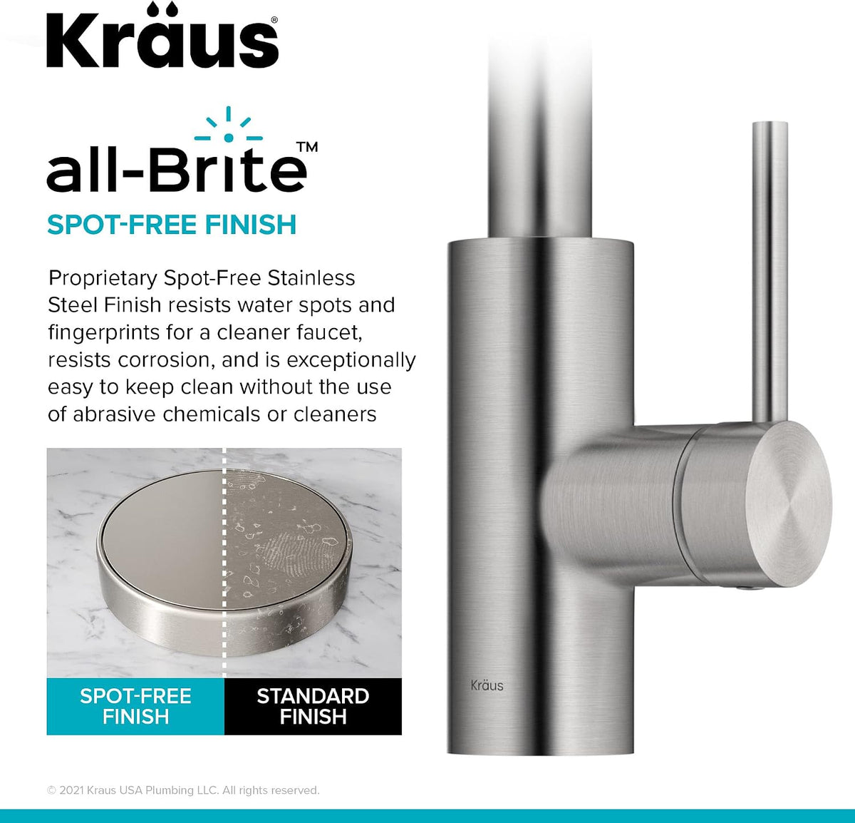 KRAUS Spot Free Stainless Steel Pull Down Kitchen Faucet KPF-2620SFS