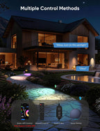 Landscape Lighting, RGBW Spotlights with APP Control,8 Pack