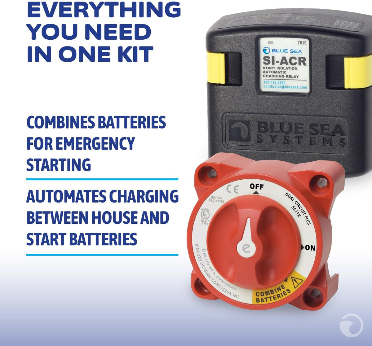 Blue Sea Systems Add-A-Battery Kit, 120A