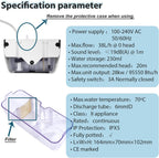 Mini Split Condensate Pump, 100-240V White AC Hvac Silent Condensate Pump, ＜19dB(A), 50/60Hz, External Wall Mount, Self Priming Device, Used for