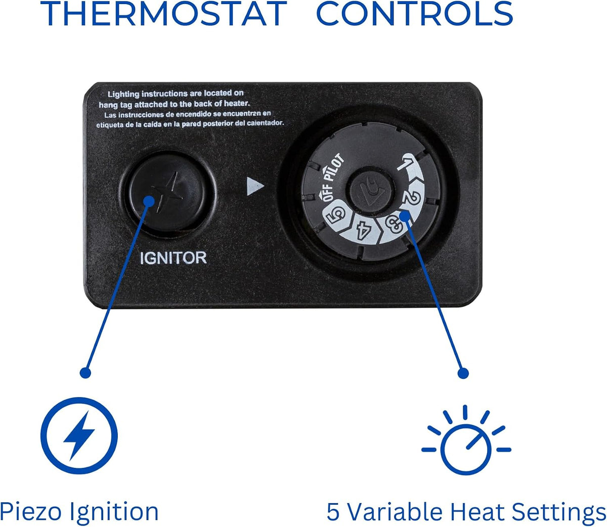 ProCom Heating Liquid Propane Ventless Infrared Plaque Heater With Base Feet - 10,000 BTU, T-Stat Control - Model# ML100TPA-B