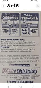 Ultra Tef-Gel TG-16 Ultra 16oz Anti-Corrosion & Anti-Seize Lubricant, Protection, Sailboat Rigging Hardware Protection, Free Application Kit Extra