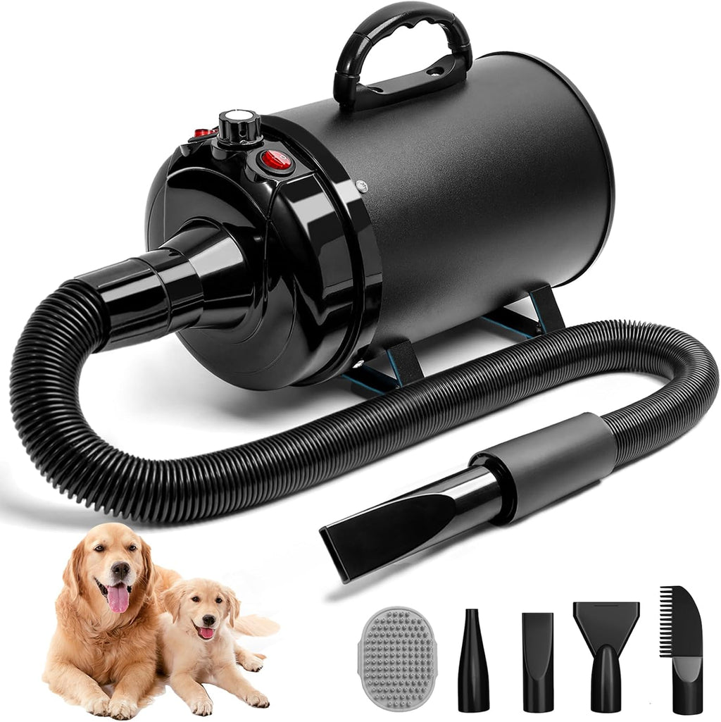 High Velocity Dog Hair Dryer, Pet Dryers, Black
