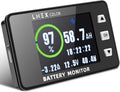 LNEX 500A Shunt Battery Monitor, 2.4" Color Screen RV Monitor with 16ft Shielded Wire, Support High Low Voltage Programmable Alarm for 8-100V Lifepo4
