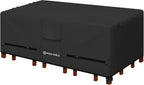 Porch Shield Waterproof Rectangular Patio Table Cover 108 x 60 inch, Black