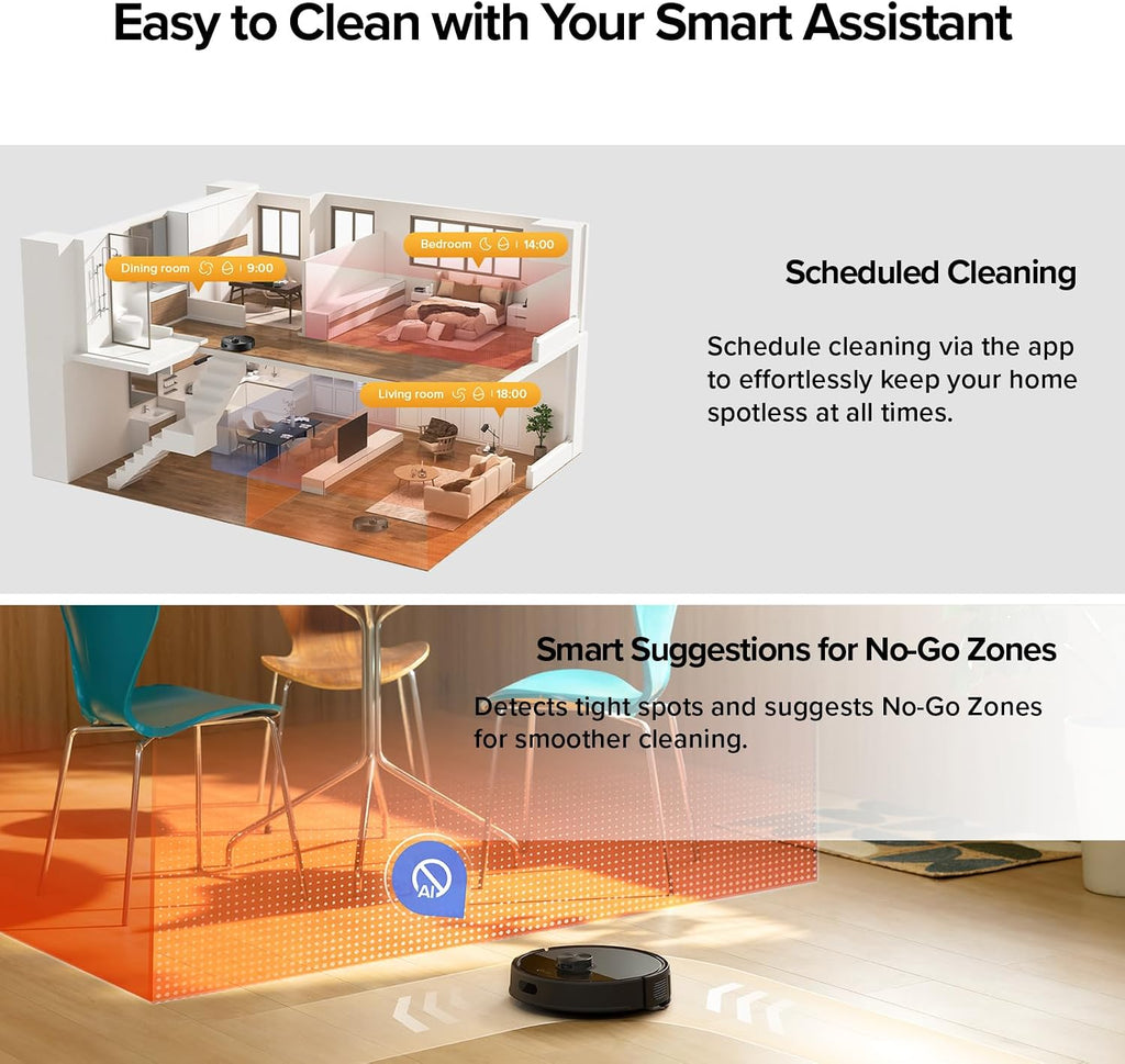 roborock Q7 M5+ Robot Vacuum and Mop, Up to 7-9 Weeks Self-Empty, 10000Pa