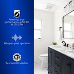 Panasonic FV-0511VF1 WhisperFit Retrofit Bath Fan, 50-80-110 CFM