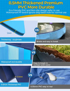 VISTOP Extra Large Foldable Dog Pool XXL, Hard Plastic Shell Portable Swimming Pool for Dogs Cats and Kids Pet Puppy Bathing Tub Collapsible Kiddie