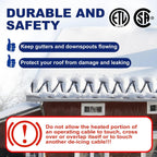 HEATIT HIRD 240FT Roof & Gutter De-Icing Cable, 5W/ft Heat Tape