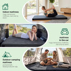 MASVIS Memory Foam Camping Mattress Pad 3 Inch – Premium Portable Sleeping Mat with Non-Slip Bottom, Roll-Up Floor Bed for Tent, Car, Cot, Truck