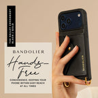 Bandolier Hailey Chrome Leather Crossbody Compatible With iPhone 18 Pro Max