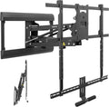 Mount-It! Fireplace Mantel TV Wall Mount, Above Fireplace Height Adjustable TV Mount, Pull Down Mantle Mount with Spring Assist, 65-85 inches, VESA