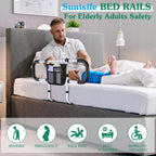 Bed Rails for Elderly Adults Safety - Extended Bed Assist Rail for Seniors - Adjustable Beds Side Rails Handle Support Bar Bed Guard with Storage Bag