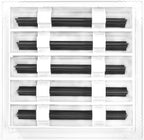 BUILDMART - 10x10 Modern AC Vent Cover - Decorative White Aluminum Air Vent - Standard Linear Slot Diffuser - Heating and Cooling Register Grille for