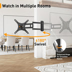 Perlegear Long Arm TV Wall Mount for 32-65″ TVs, 37.4” Long Extension