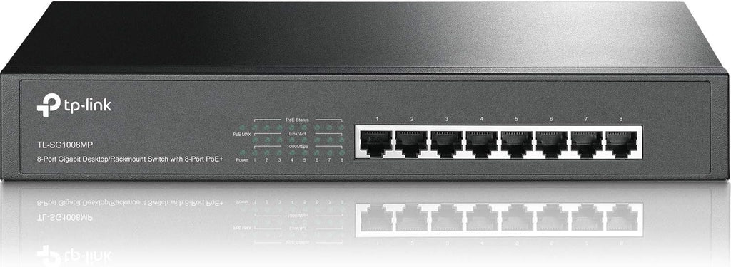 TP-Link 8 Port Gigabit PoE Switch | 8 PoE+ Ports @126W | Plug & Play | Limited Lifetime Protection | Desktop/ Rackmount | Prioritized Power Supply