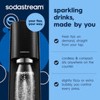 SodaStream TERRA Sparkling Water Maker, Value Bundle, CQC CO2 System, Includes 2 Quick Connect 60L CO2 Cylinders, 3 Dishwasher Safe BPA Free Bottles