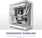 NZXT H6 Flow - Compact Dual-Chamber ATX PC Case - White