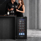ROVSUN 18 Bottle Wine Fridge, Freestanding Compressor Wine Cooler Refrigerator, Beverage Wine Chiller with Digital Temperature Control & Double-layer