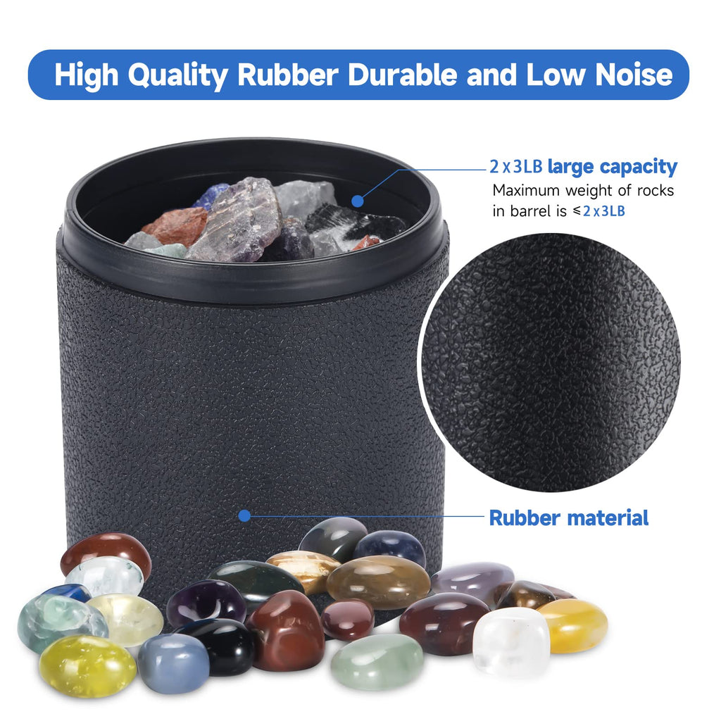 Rock Tumbler Double Drum 6LB Lapidary Polisher