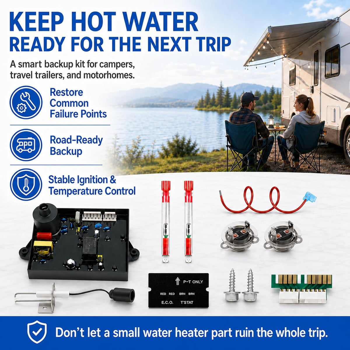 3 in 1 Value RV Water Heater Replacement Part Kit for Atwood/Dometic