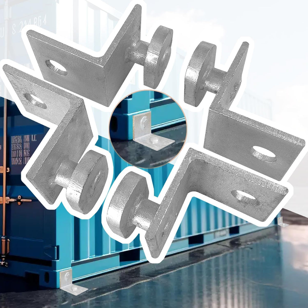 4 Pack Shipping Container Anchors Hot Dipped Galvanized Steel