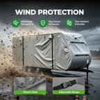 RVGUARD RV Cover, Travel Trailer Cover, for 27'-30' RV, Grey