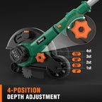 20V Cordless Lawn Edger, 9" Brushless Electric Edging Tool with Battery