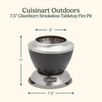 Cuisinart 7.5 in. Cleanburn Tabletop Fire Pit, COH-755P