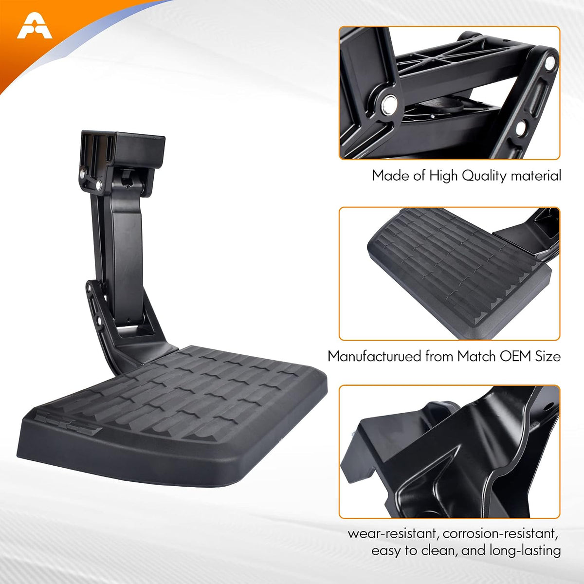 Rear Bed Step Tailgate Bedstep for Toyota Tundra 2022-2026 Folding Truck Step Retractable No-Drill Bumper Tailgate Step Replace # PTS30-34000 PT392