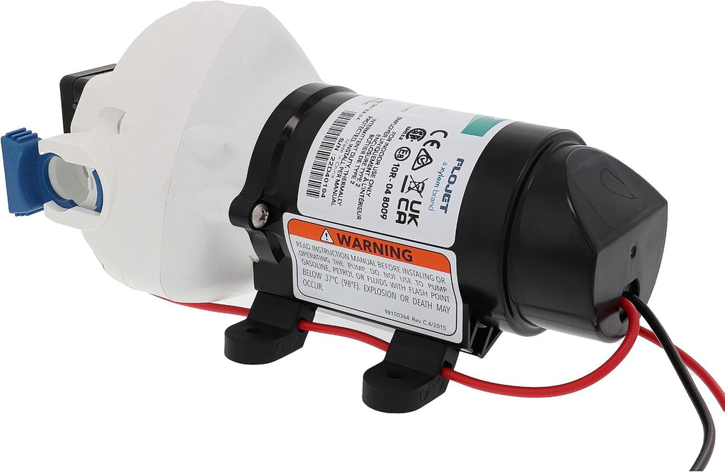 Flojet R3526144D RV Water Pump, 12 VDC 3-Chamber, 3GPM, 50PSI