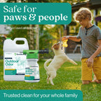 Eco Strong Outdoor Odor Eliminator | Outside Dog Urine Enzyme Cleaner – Powerful Pet, Cat, Animal Scent Deodorizer | Professional Strength for Yard